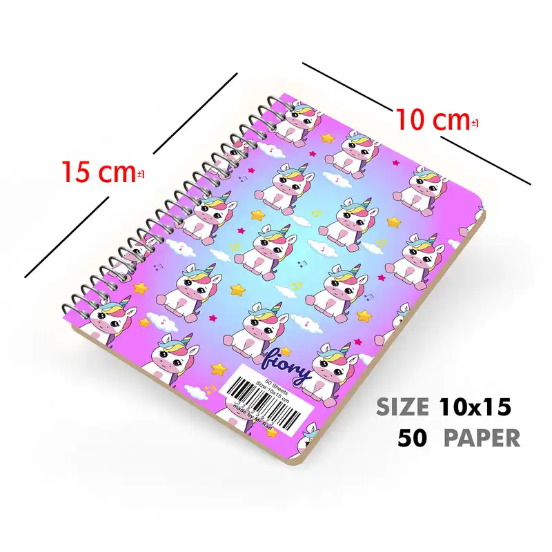 دفترچه یادداشت مستر راد طرح تک شاخ مدل اسپارکل کد Sparkel 1944