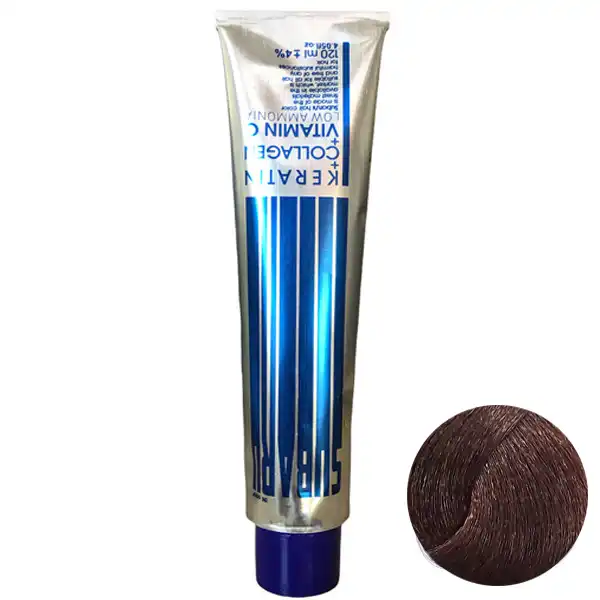 رنگ مو سوبارو شماره  4حجم 120 میلی لیتر رنگ قهوه ای متوسط