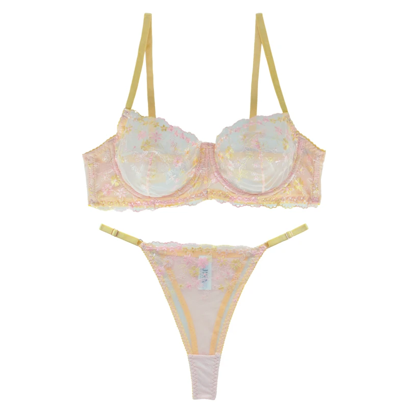 ست سوتین و شورت توری زنانه ژینا کد 100724