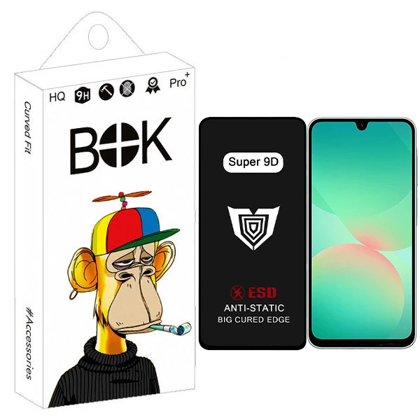 محافظ صفحه نمایش بوک مدل Super 9D View مناسب برای گوشی موبایل سامسونگ Galaxy A26 / A16 / A17