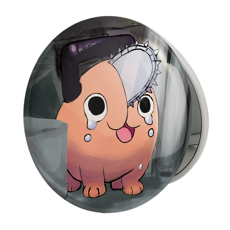 آینه جیبی خندالو طرح پوچیتا انیمه مرد اره ای Chainsaw Man مدل تاشو کد 23202 