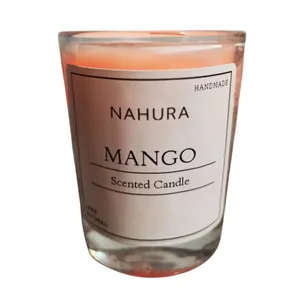 شمع لیوانی معطر مدل D013 با رایحه انبه زمان اتمام 10 ساعت