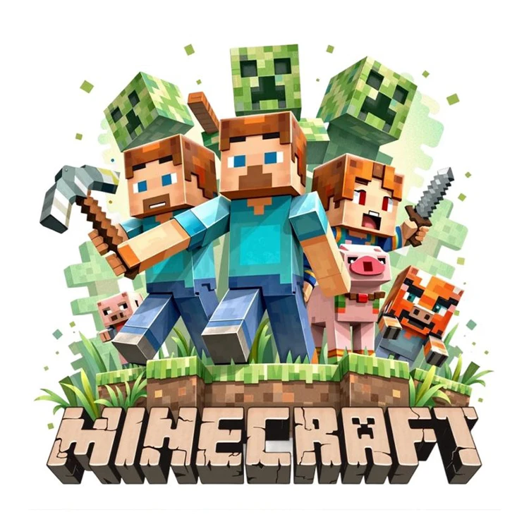 استیکر پارچه و لباس پاد آفرین مدل کارتونی ماینکرافت کد 161