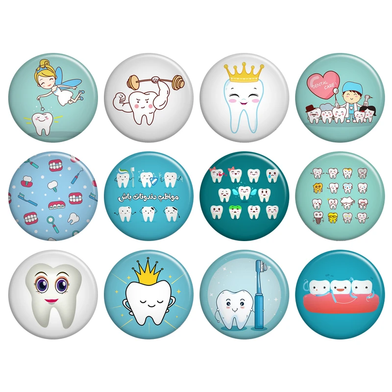 پیکسل گالری باجو طرح دندان و دندانپزشکی کد 54 مجموعه 12 عددی
