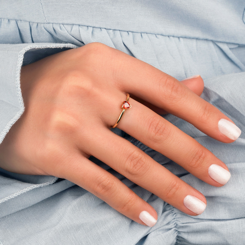 انگشتر طلا 18 عیار زنانه جواهری سون مدل 3604