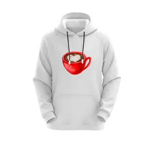 هودی زنانه مدل فنجان کد E15 رنگ سفید