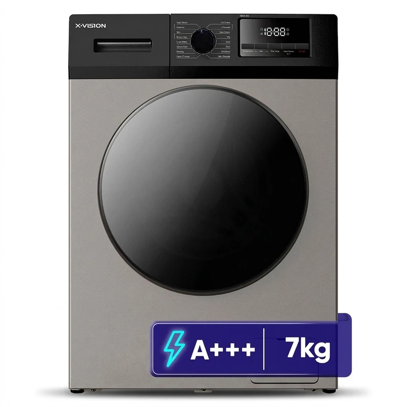 ماشین لباسشویی 7 اتوماتیک ایکس ویژن مدل TG72-BW/BS