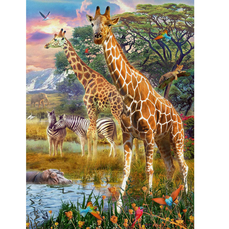 پازل 150 تکه راونزبرگر مدل Colourful Savannah کد 12943