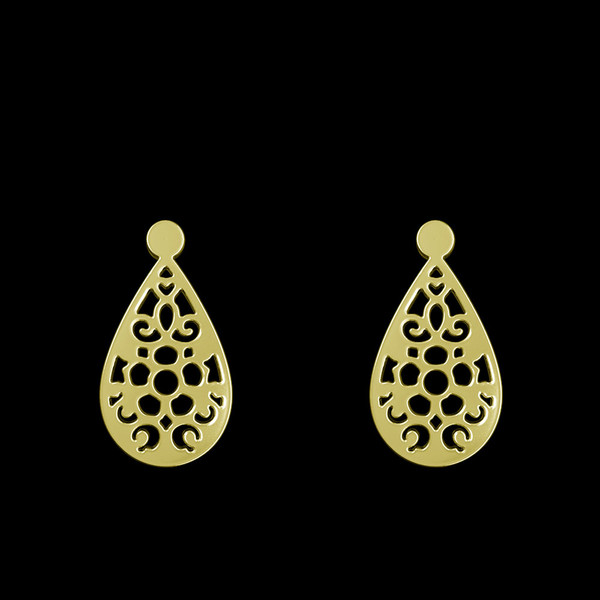 گوشواره طلا 18 عیار زنانه مدوپد مدل سنتی کد GA1-12082
