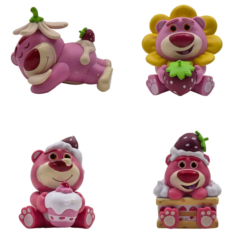 فیگور ناب سل مدل خرس توت فرنگی لتسو با دوستان مجموعه 4 عددی ارتفاع 7 سانتی متر کد NAAB001