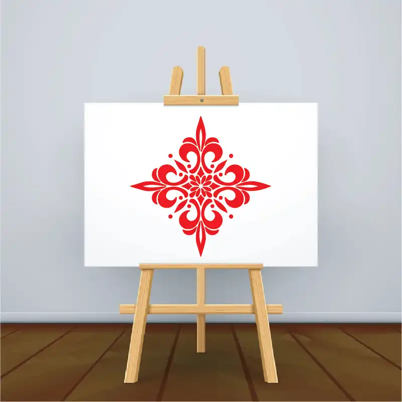 شابلون طرح گل اشرفی کد 30cm