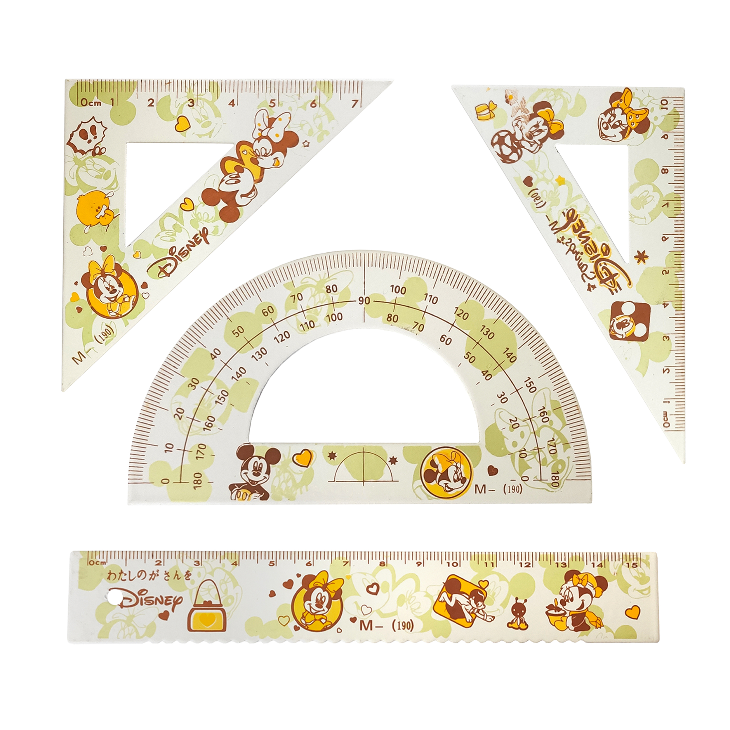 ست خط کش کد MICKEY-4 مجموعه 4 عددی