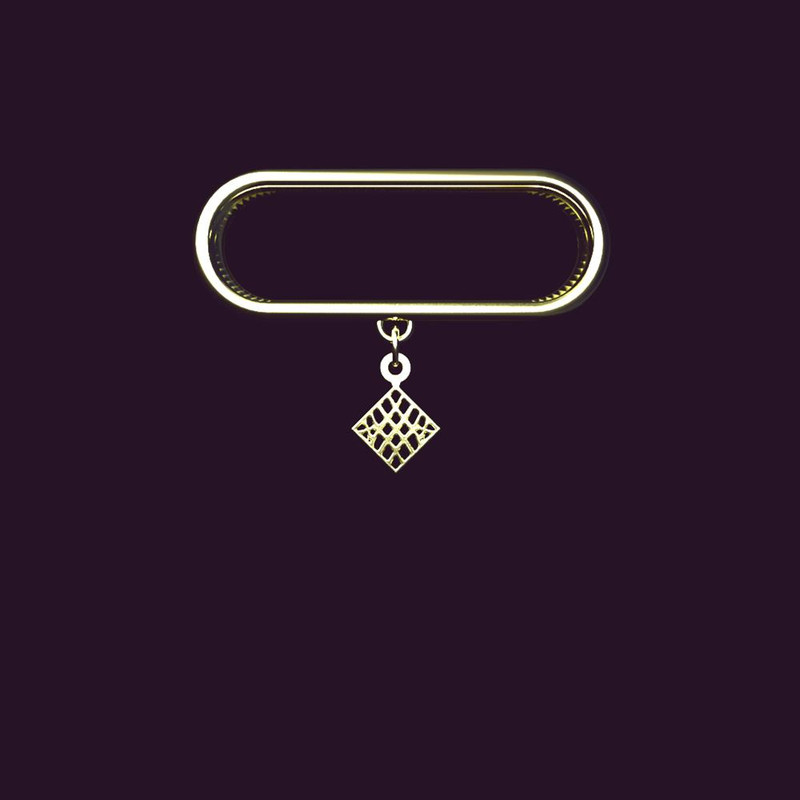 آویز ساعت طلا 18 عیار زنانه مدوپد مدل لوزی کد SC1-1009