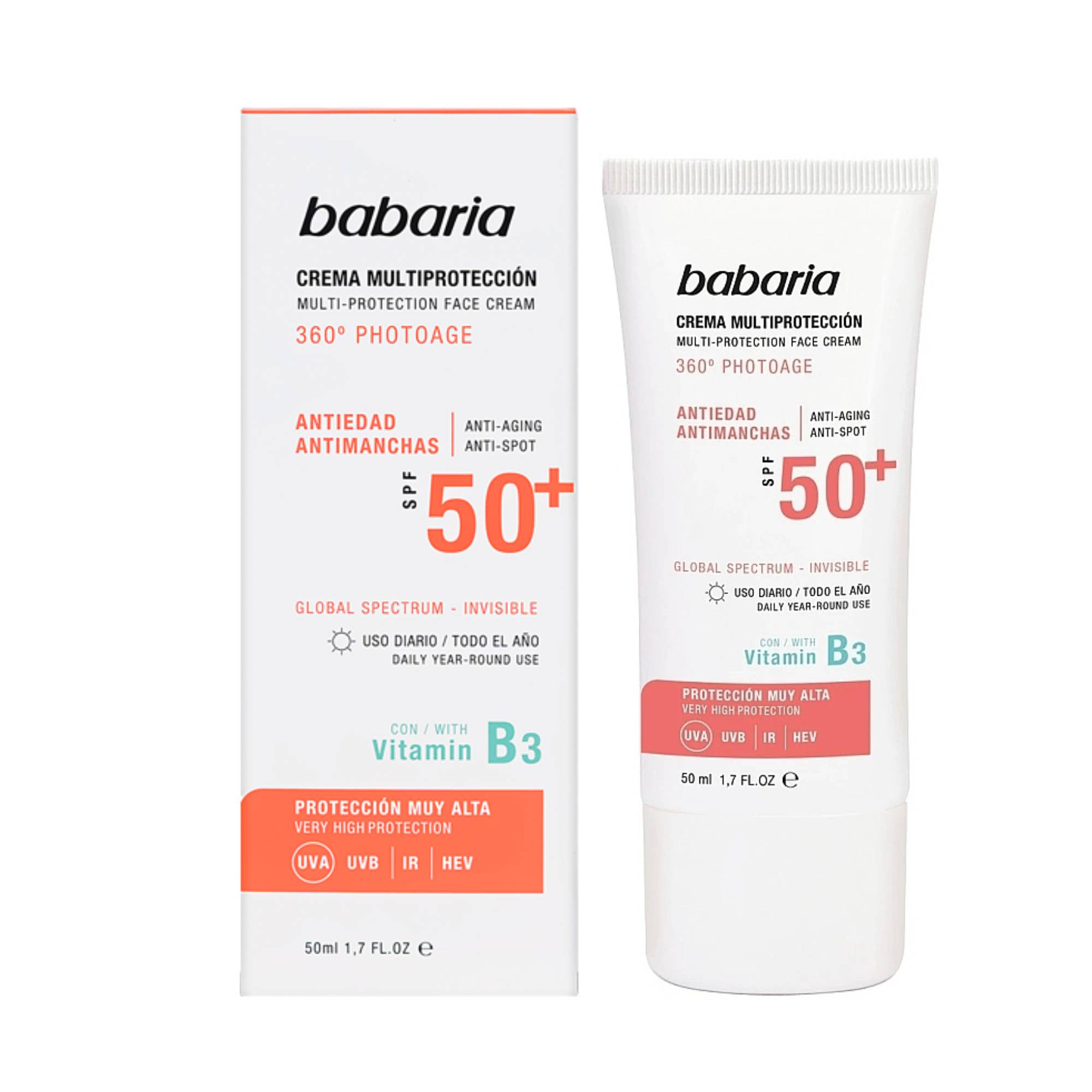 کرم ضد آفتاب بیرنگ باباریا SPF 50 مدل 360 Photoage Global محافظ UVA و UVB ، ضد لک، مناسب برای انواع پوست حجم 50 میلیلیتر