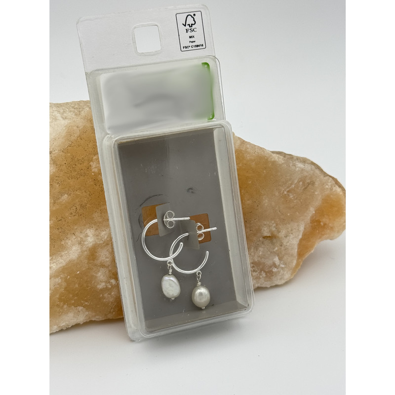 گوشواره نقره زنانه مدل مروارید