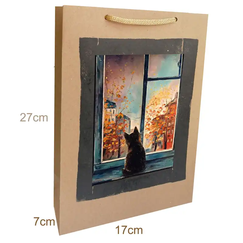 پاکت هدیه مدل گربه پاییز