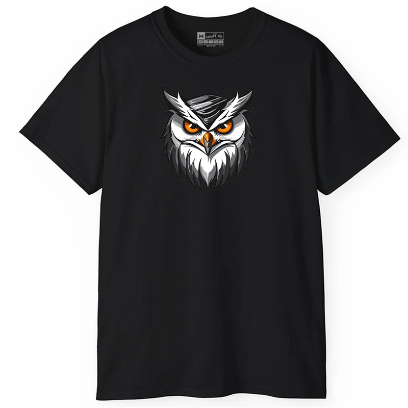 تی‌شرت آستین کوتاه مردانه پاد آفرین مدل جغد کد PT812