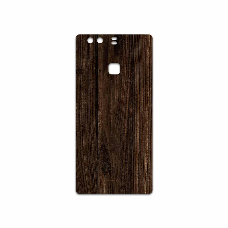 برچسب پوششی ماهوت مدل Dark Walnut Wood مناسب برای گوشی موبایل هوآوی P9 Plus