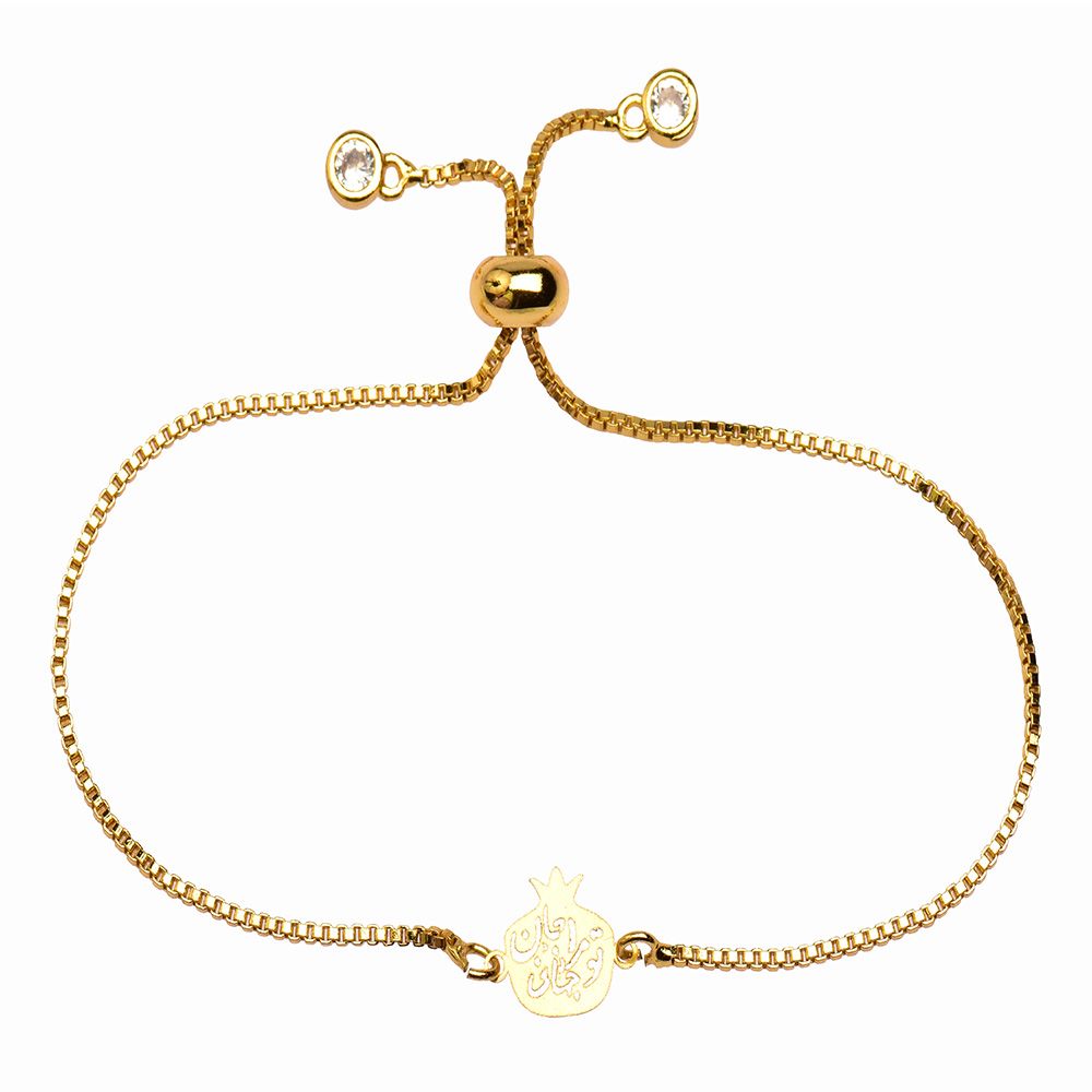دستبند طلا 18 عیار زنانه کرابو طرح انار جان و جهانی مدل Kr1364