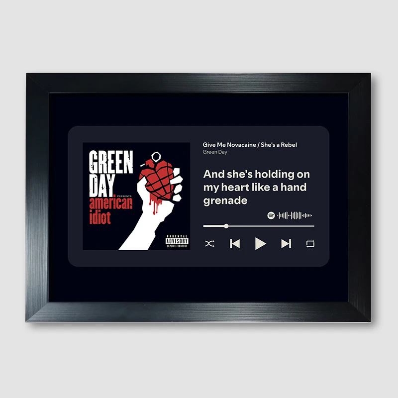 تابلو مدل متن دار طرح Give Me Novacaine / She's a Rebel by