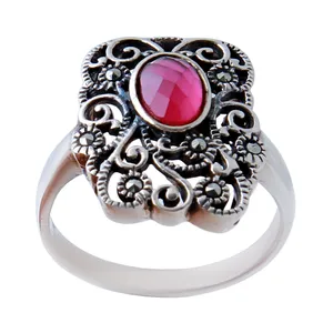  انگشتر نقره زنانه بازرگانی میلادی کد  AW_362