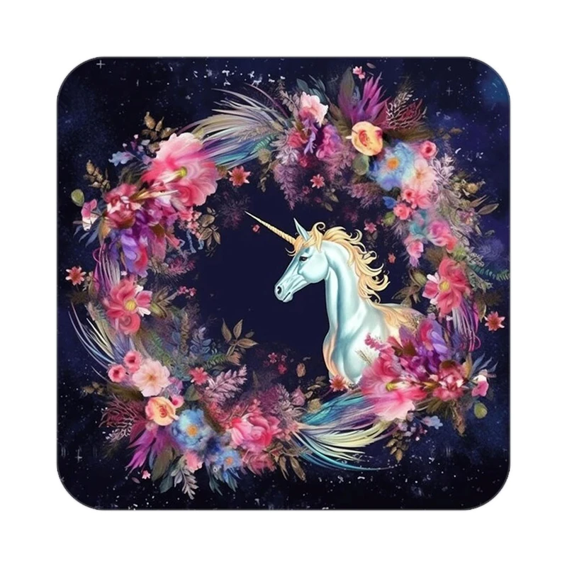 زیر لیوانی کاکتی طرح اسب تک شاخ و یونیکورن مدل mp32771