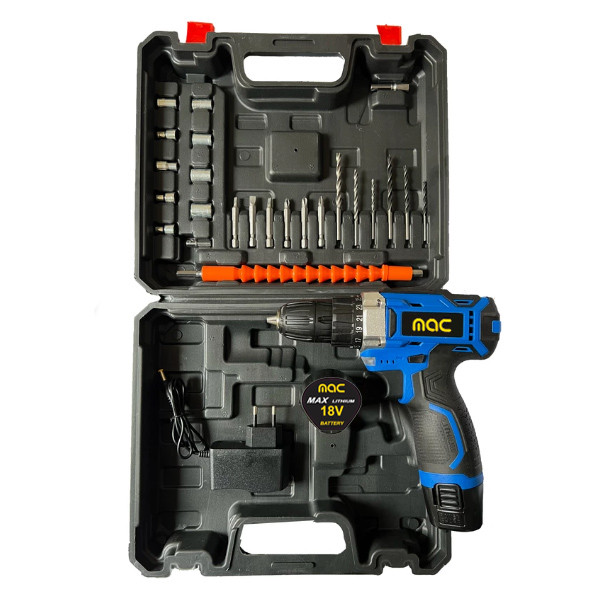 مجموعه 30 عددی دریل پیچ گوشتی شارژی مک مدل MAC-18