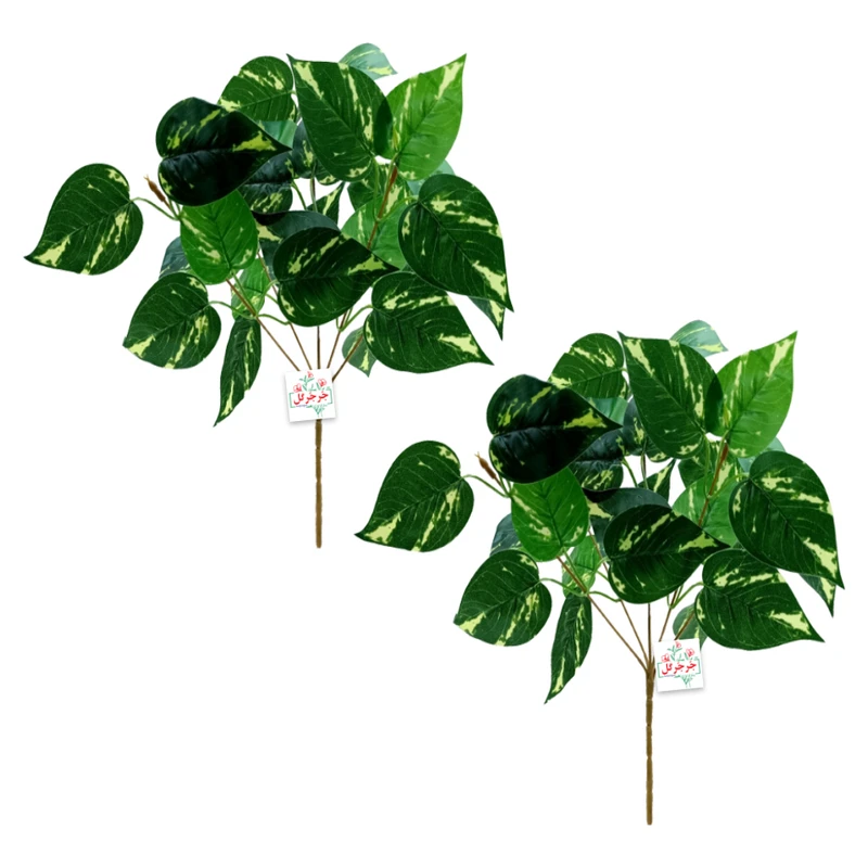 گل مصنوعی جُرجُرگل مدل بوته برگ پتوس کد 300 بسته دو عددی 