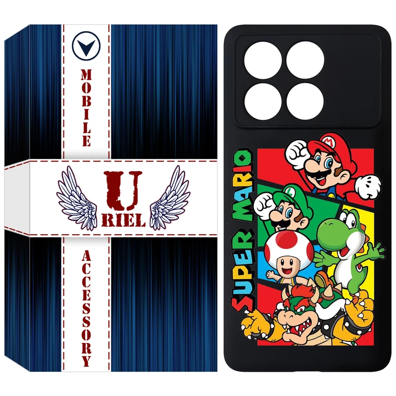 کاور یوریل مدل KSH کد 76 طرح ماریو مناسب برای گوشی موبایل شیائومی Poco X6 Pro