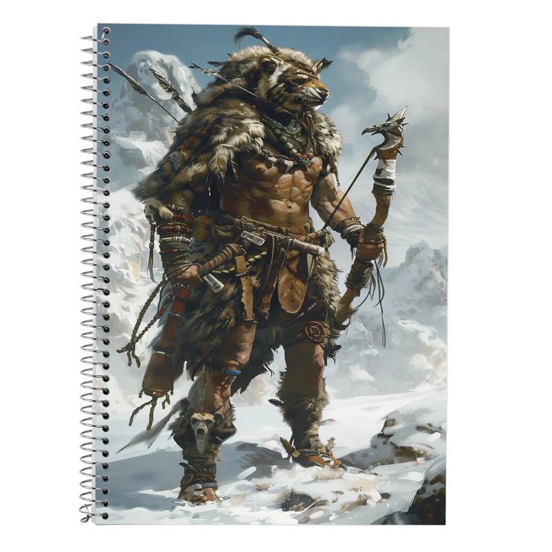 دفتر زبان 50 برگ مدوپد مدل سه خط طرح حیوانات جنگجو کد DF14920