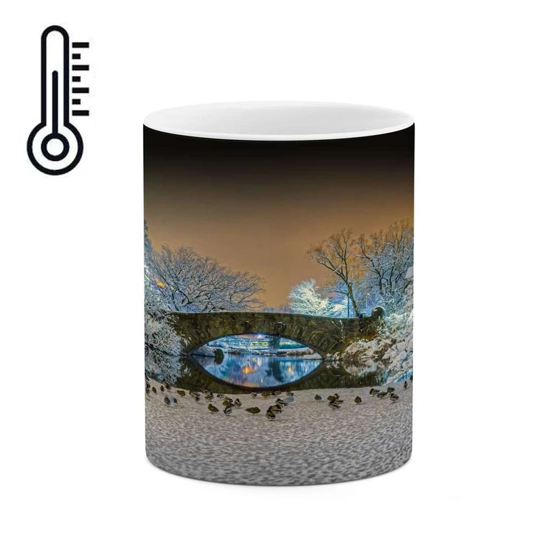 ماگ حرارتی کاکتی مدل منظره برفی کد mgh15019