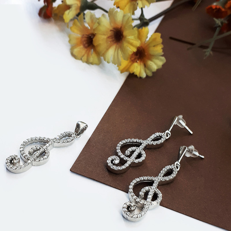 نیم ست نقره زنانه مدل 100180