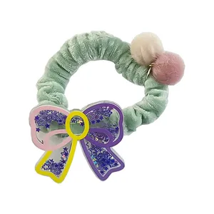 کش مو زنانه مدل فانتزی مخمل طرح پاپیون آکواریومی کد 20483