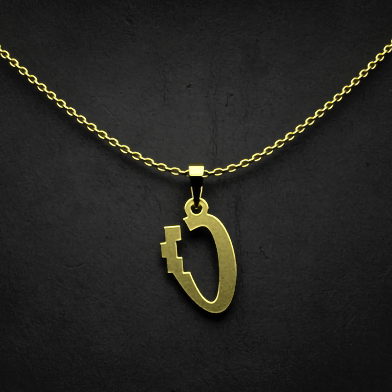 گردنبند طلا 18 عیار زنانه مدوپد مدل حرف ث کد I2-1-1305