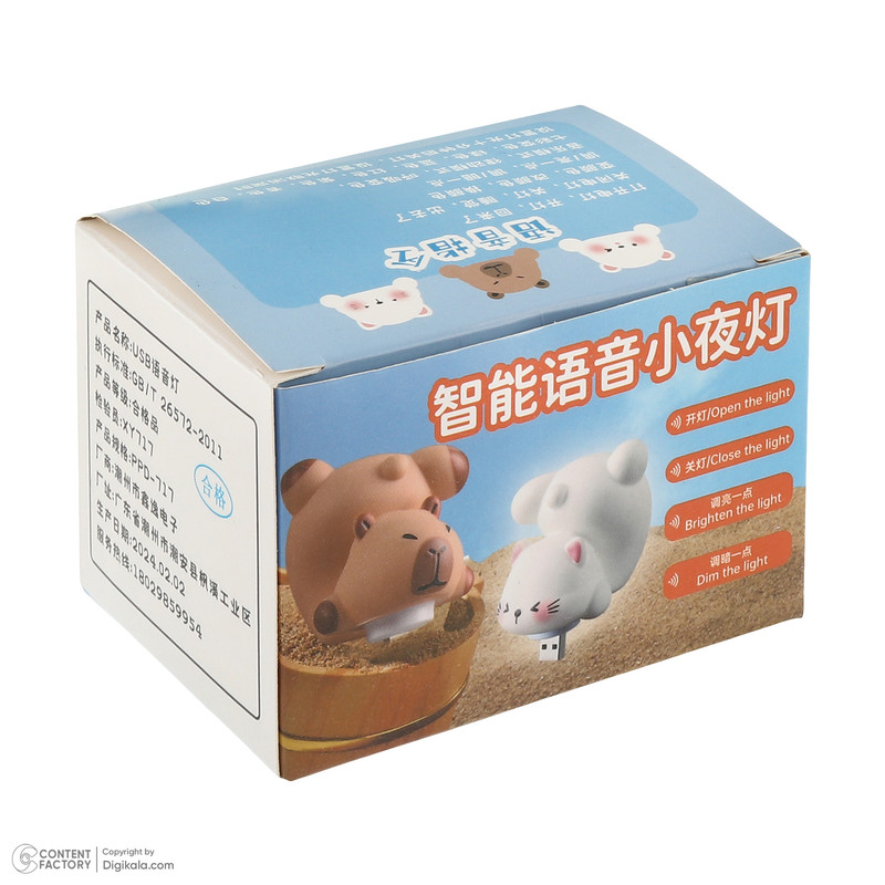 چراغ خواب USB مدل USB Voice light طرح خرس