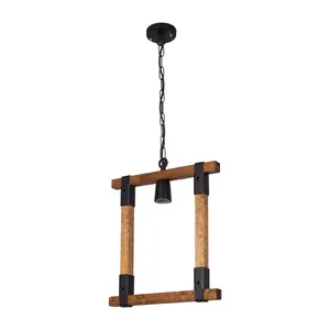 چراغ آویز ای دی ام وود مدل چوبی قاب کد W-430