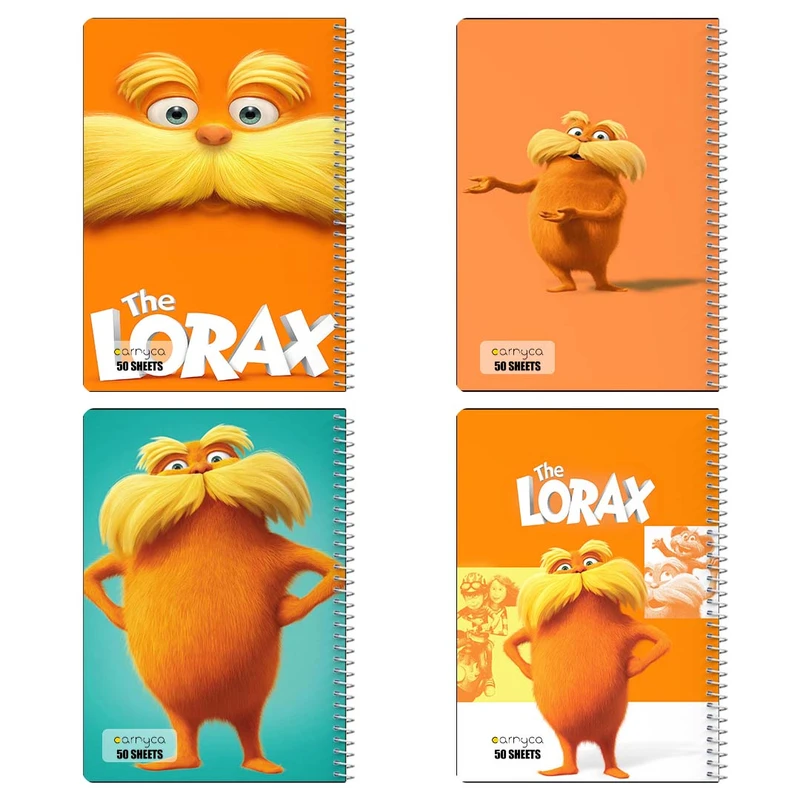 دفتر نقاشي 50 برگ کارنيکا طرح لوراکس The Lorax کد 44724 مجموعه 4 عددی