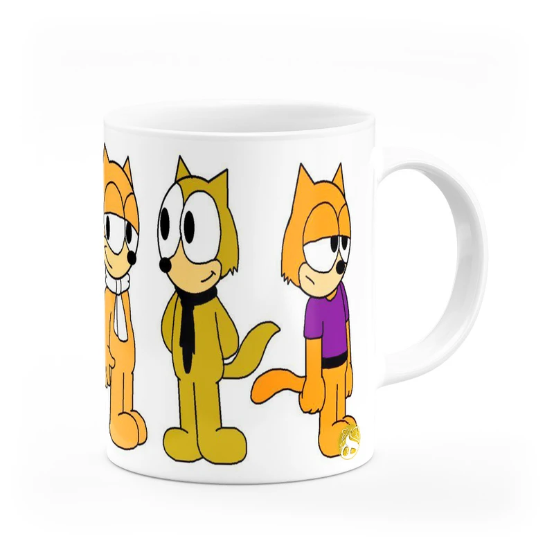 ماگ هومرو طرح انیمیشن گربه ملوس مدل MG3805