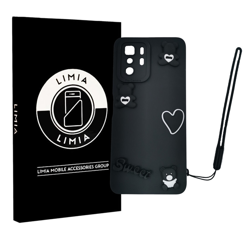 کاور لیمیا مدل عروسکی لنزدار ژله ای طرح Sweet مناسب برای گوشی موبایل شیائومی Redmi Poco X3 GT به همراه بند آویز
