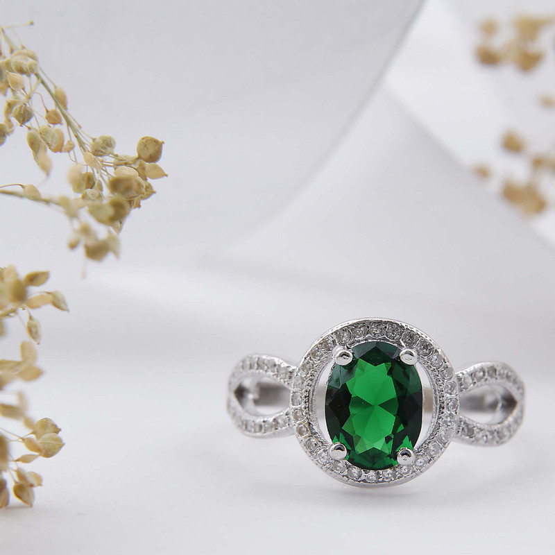 انگشتر نقره زنانه بازرگانی میلادی مدل سنگ کوارتز بدون ریزش ابکاری رادیوم کد AWR_1537