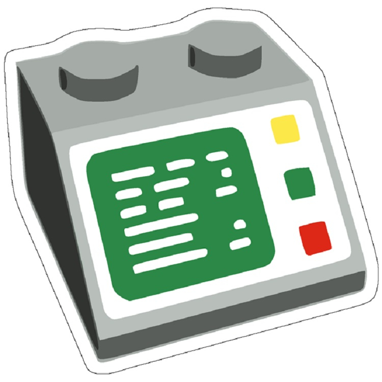 استیکر لپ تاپ مدل Toy Brick Computer Console