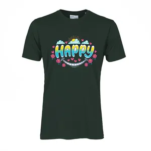 تی شرت آستین کوتاه زنانه مدل HAPPY ME کد 1124