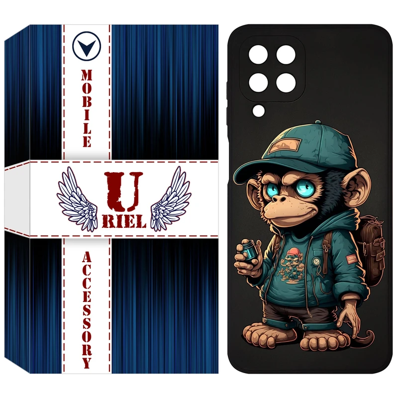 کاور یوریل مدل KSH کد 36 طرح میمون مناسب برای گوشی موبایل سامسونگ Galaxy M33