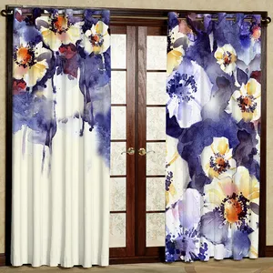 پرده پانچی مدل مخمل کد 6395 سایز 280x140 سانتی متر