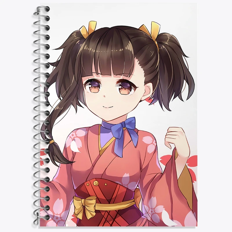 دفتر زبان 50 برگ خندالو مدل دو خط طرح مومی انیمه کابانری (Kabaneri) کد 35987