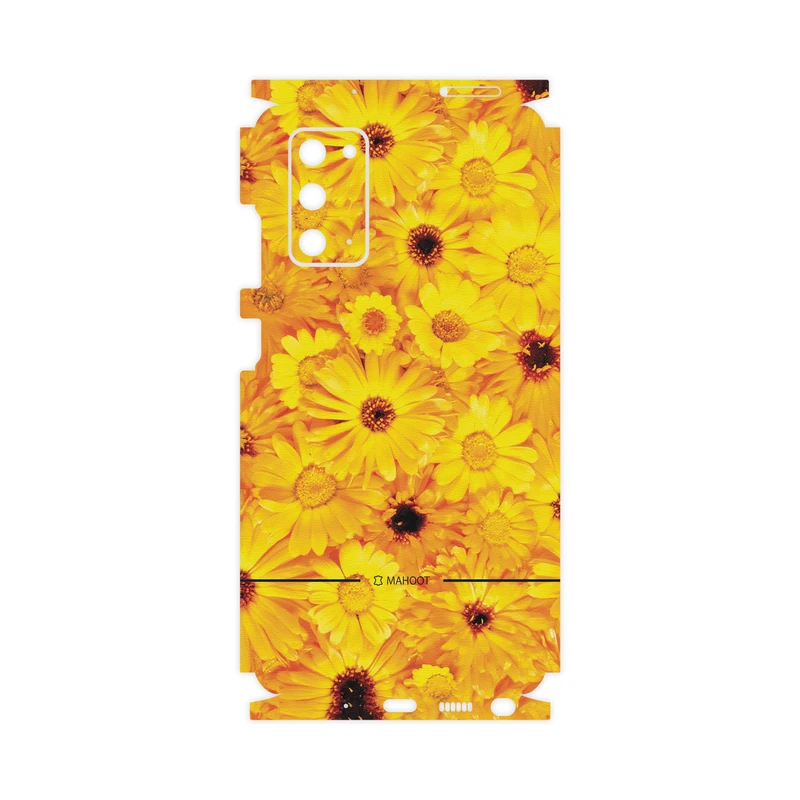 برچسب پوششی ماهوت مدل Full skin-Yellow-Flower مناسب برای گوشی موبایل سامسونگ Galaxy Note20