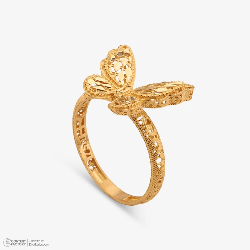عکس شماره 2 : انگشتر طلا کم اجرت 18 عیار زنانه ناریا مدل ایوا کد m21-18 سایز 56