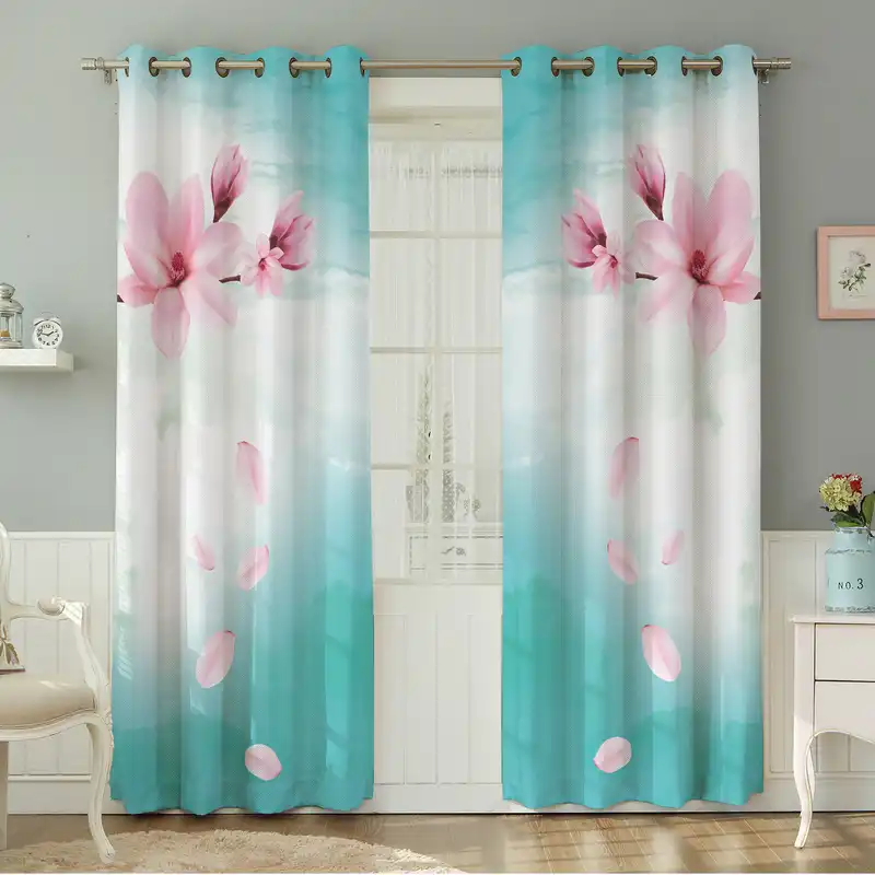 پرده نیروانا طرح گل مدل مخمل کد 8928 سایز 140×280 سانتی متر