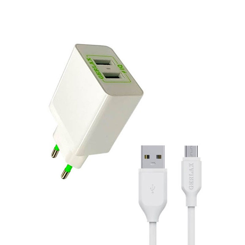 شارژر دیواری جرلکس مدل GA-02 به همراه کابل تبدیل USB-C
