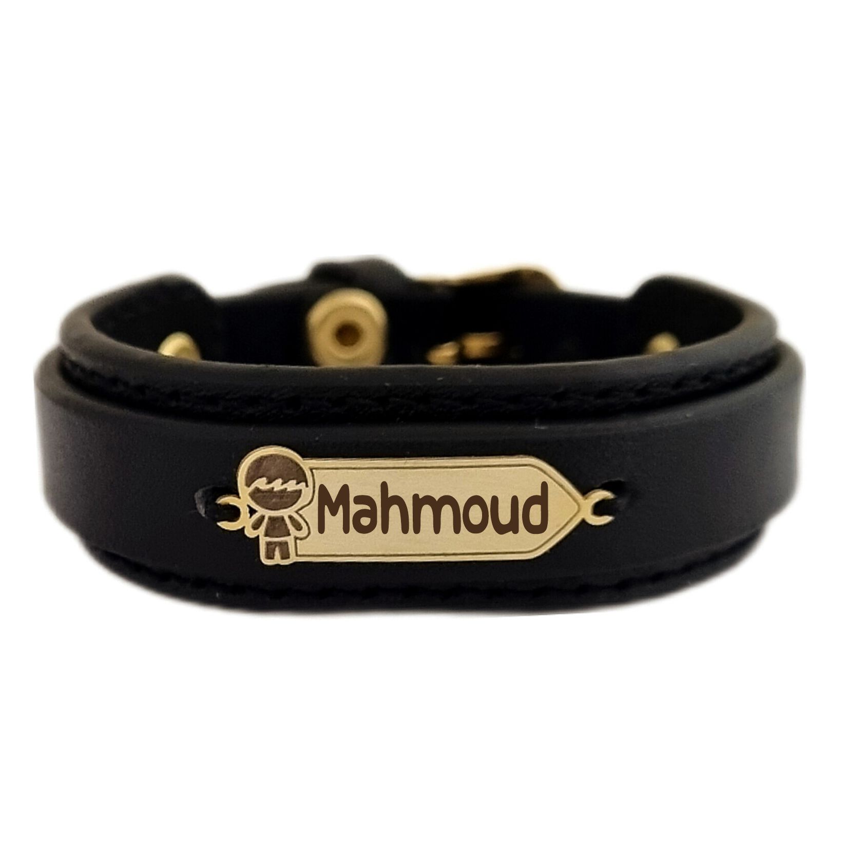 دستبند طلا 18 عیار بچگانه لیردا مدل اسم محمود KDK